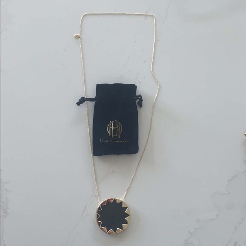 House of Harlow gold starburst necklace